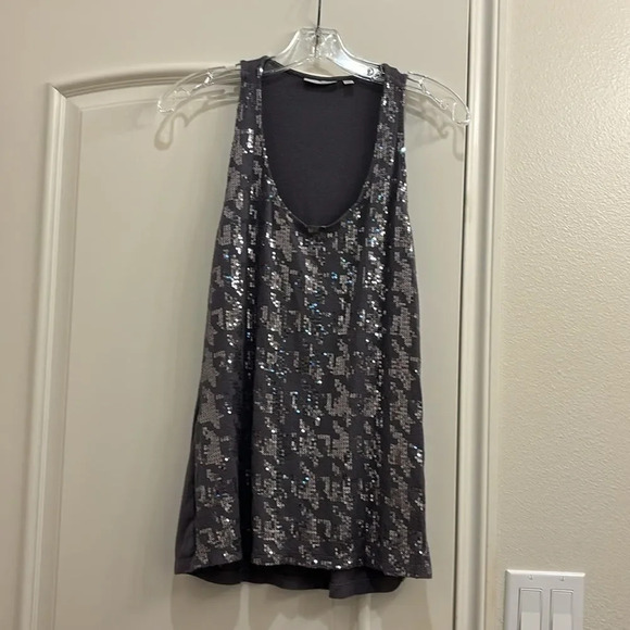 Halogen woman's sparkly gray tank top - Picture 2 of 10